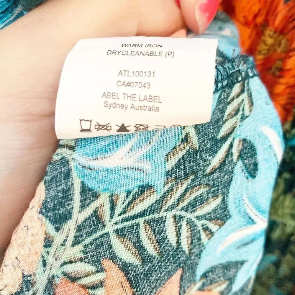 Abel the Label Fantasy Floral Tiered Cottage Core Dress Size XS Vacation Travel - Picture 8 of 9